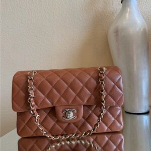 CHANEL Brown Quilted Shoulder Bag